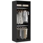 Armario Roble negro 80 x 50 x 200 cm Madera contrachapada