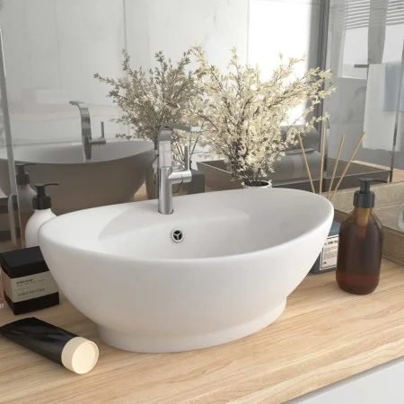 Luxuriöses Waschbecken mit mattweißem Keramiküberlauf 58,5 x 39 cm von vidaXL, Sinkt - Ref: Foro24-146932, Preis: 100,66 €, R...