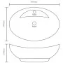 Luxurious washbasin with matte white ceramic overflow 58.5x39 cm by vidaXL, Sinks - Ref: Foro24-146932, Price: 100,66 €, Disc...