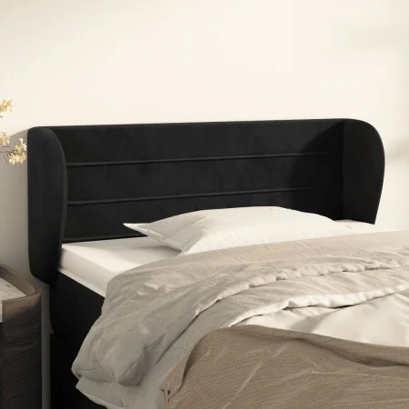Kopfteil aus schwarzem Samt, 103 x 23 x 78/88 cm von , Kopf- und Fußteile - Ref: Foro24-3117328, Preis: 49,20 €, Rabatt: %
