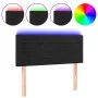Cabecero con LED de terciopelo negro 100x5x78/88 cm de , Cabeceros y pies de cama - Ref: Foro24-3121796, Precio: 43,92 €, Des...