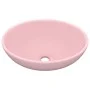 Lavabo de lujo ovalado cerámica rosa mate 40x33 cm de vidaXL, Lavabos - Ref: Foro24-146922, Precio: 65,88 €, Descuento: %