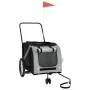 Bicycle pet trailer, iron frame, Oxford fabric in gray and black. by , pet strollers - Ref: Foro24-93902, Price: 117,42 €, Di...
