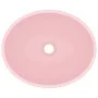 Matte pink ceramic oval luxury washbasin 40x33 cm by vidaXL, Sinks - Ref: Foro24-146922, Price: 62,34 €, Discount: %