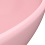 Lavabo de lujo ovalado cerámica rosa mate 40x33 cm