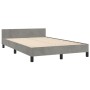 Estructura cama con cabecero terciopelo gris claro 120x190 cm de , Camas y somieres - Ref: Foro24-3270578, Precio: 168,17 €, ...