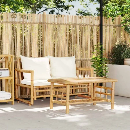 Gartensofagarnitur mit Kissen 2 Stück Bambus von , Gartensets - Ref: Foro24-365870, Preis: 238,10 €, Rabatt: %