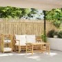 Garden sofa set with cushions 2 pieces bamboo by , Garden sets - Ref: Foro24-365870, Price: 236,99 €, Discount: %