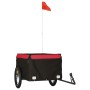 Remolque para bicicleta hierro negro y rojo 45 kg by , Bicycle trailers - Ref: Foro24-94083, Price: 104,41 €, Discount: %