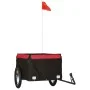 Remolque para bicicleta hierro negro y rojo 45 kg de , Remolques para bicicletas - Ref: Foro24-94083, Precio: 102,96 €, Descu...
