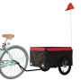 Remolque para bicicleta hierro negro y rojo 45 kg by , Bicycle trailers - Ref: Foro24-94083, Price: 104,41 €, Discount: %
