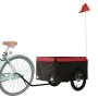 Remolque para bicicleta hierro negro y rojo 45 kg de , Remolques para bicicletas - Ref: Foro24-94083, Precio: 102,96 €, Descu...