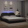 Bettgestell mit LED-Beleuchtung, schwarzes Kunstleder, 180 x 200 cm von , Betten und Lattenroste - Ref: Foro24-3214036, Preis...
