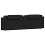 Bed frame with LED lights black synthetic leather 180x200 cm by , Beds and slatted bases - Ref: Foro24-3214036, Price: 246,68...