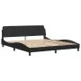 Bed frame with LED lights black synthetic leather 180x200 cm by , Beds and slatted bases - Ref: Foro24-3214036, Price: 246,68...