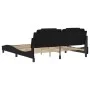 Bed frame with LED lights black synthetic leather 180x200 cm by , Beds and slatted bases - Ref: Foro24-3214036, Price: 246,68...