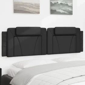 Black synthetic leather padded bed headboard 180 cm by , Headboards and footboards - Ref: Foro24-374804, Price: 52,18 €, Disc...
