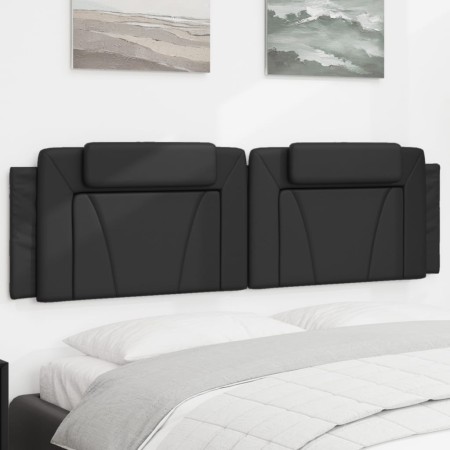 Gepolstertes Bettkopfteil aus schwarzem Kunstleder, 180 cm von , Kopf- und Fußteile - Ref: Foro24-374804, Preis: 54,44 €, Rab...