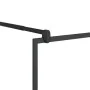 Mampara ducha con estante vidrio ESG y aluminio negro 115x195cm de , Paredes y mamparas de ducha - Ref: Foro24-3185481, Preci...