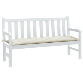 Cojín para banco de jardín tela crema melange 150x50x7 cm de , Cojines para sillas y sofás - Ref: Foro24-4002555, Precio: 32,...