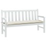Cojín para banco de jardín tela crema melange 150x50x7 cm by , Cushions for chairs and sofas - Ref: Foro24-4002555, Price: 32...