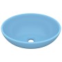 Matte light blue ceramic oval luxury washbasin 40x33 cm by vidaXL, Sinks - Ref: Foro24-146923, Price: 56,97 €, Discount: %