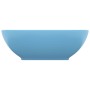 Matte light blue ceramic oval luxury washbasin 40x33 cm by vidaXL, Sinks - Ref: Foro24-146923, Price: 56,97 €, Discount: %