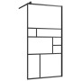 Duschwand mit ESG-Glasablage und schwarzem Aluminium 100x195cm von , Duschwände und Duschwände - Ref: Foro24-3185473, Preis: ...