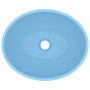 Matte light blue ceramic oval luxury washbasin 40x33 cm by vidaXL, Sinks - Ref: Foro24-146923, Price: 56,97 €, Discount: %