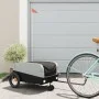 Black and gray iron bicycle trailer 30 kg by , Bicycle trailers - Ref: Foro24-94056, Price: 82,67 €, Discount: %