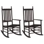 Schaukelstühle mit gebogenem Sitz, 2 Stück, massives Pappelholz, braun von , Gartenstühle - Ref: Foro24-3281587, Preis: 269,0...