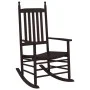 Rocking chairs with curved seat 2 pcs solid poplar wood brown by , Garden chairs - Ref: Foro24-3281587, Price: 269,04 €, Disc...