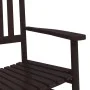 Schaukelstühle mit gebogenem Sitz, 2 Stück, massives Pappelholz, braun von , Gartenstühle - Ref: Foro24-3281587, Preis: 269,0...