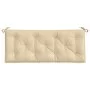 Cojín de banco de jardín tela Oxford beige 120x50x7 cm de , Cojines para sillas y sofás - Ref: Foro24-361586, Precio: 37,45 €...