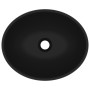 Lavabo de lujo ovalado cerámica negro mate 40x33 cm