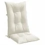 High back chair cushions 4 pcs cream melange fabric 120x50x7cm by , Cushions for chairs and sofas - Ref: Foro24-4002353, Pric...