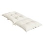Kissen für Hochlehner, 4 Stück, cremefarbener Melange-Stoff, 120 x 50 x 7 cm von , Kissen für Stühle und Sofas - Ref: Foro24-...