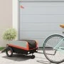 Remolque para bicicleta hierro negro y naranja 30 kg de , Remolques para bicicletas - Ref: Foro24-94054, Precio: 82,67 €, Des...