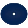 Lavabo de lujo ovalado cerámica azul oscuro mate 40x33 cm de vidaXL, Lavabos - Ref: Foro24-146924, Precio: 56,12 €, Descuento: %