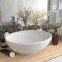 Matte white ceramic oval luxury washbasin 40x33 cm by vidaXL, Sinks - Ref: Foro24-146921, Price: 88,60 €, Discount: %