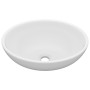 Matte white ceramic oval luxury washbasin 40x33 cm by vidaXL, Sinks - Ref: Foro24-146921, Price: 90,63 €, Discount: %