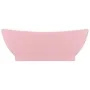Lavabo lujoso con rebosadero cerámica rosa mate 58,5x39 cm de vidaXL, Lavabos - Ref: Foro24-146933, Precio: 85,15 €, Descuent...