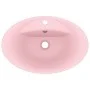 Lavabo lujoso con rebosadero cerámica rosa mate 58,5x39 cm de vidaXL, Lavabos - Ref: Foro24-146933, Precio: 85,15 €, Descuent...
