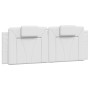 White synthetic leather padded bed headboard 140 cm by , Headboards and footboards - Ref: Foro24-374791, Price: 55,85 €, Disc...