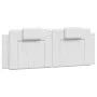 White synthetic leather padded bed headboard 140 cm by , Headboards and footboards - Ref: Foro24-374791, Price: 54,93 €, Disc...