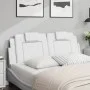 White synthetic leather padded bed headboard 140 cm by , Headboards and footboards - Ref: Foro24-374791, Price: 54,93 €, Disc...