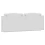 Cabecero de cama acolchado cuero sintético blanco 140 cm de , Cabeceros y pies de cama - Ref: Foro24-374791, Precio: 54,93 €,...
