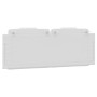 White synthetic leather padded bed headboard 140 cm by , Headboards and footboards - Ref: Foro24-374791, Price: 55,85 €, Disc...