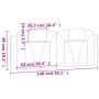 Weißes gepolstertes Bettkopfteil aus Kunstleder, 140 cm von , Kopf- und Fußteile - Ref: Foro24-374791, Preis: 55,85 €, Rabatt: %