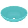 Luxus ovale Keramikspüle hellgrün matt 40x33 cm von vidaXL, Sinkt - Ref: Foro24-146925, Preis: 45,23 €, Rabatt: %